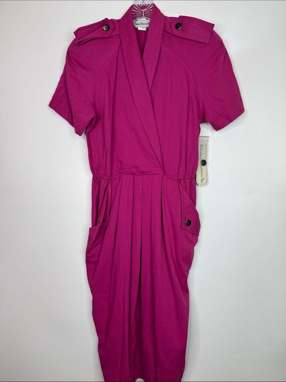 Vintage Rhodes Collections Inc Pink Dress NWT 80s Size 8
